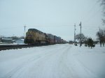 UP 7606 DPU on eastbound UP intermodal train